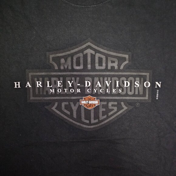 VINTAGE Harley Davidson Men's 2XL Black Motorcycle Tank Top Y2K Edmonton Alberta - Picture 3 of 8